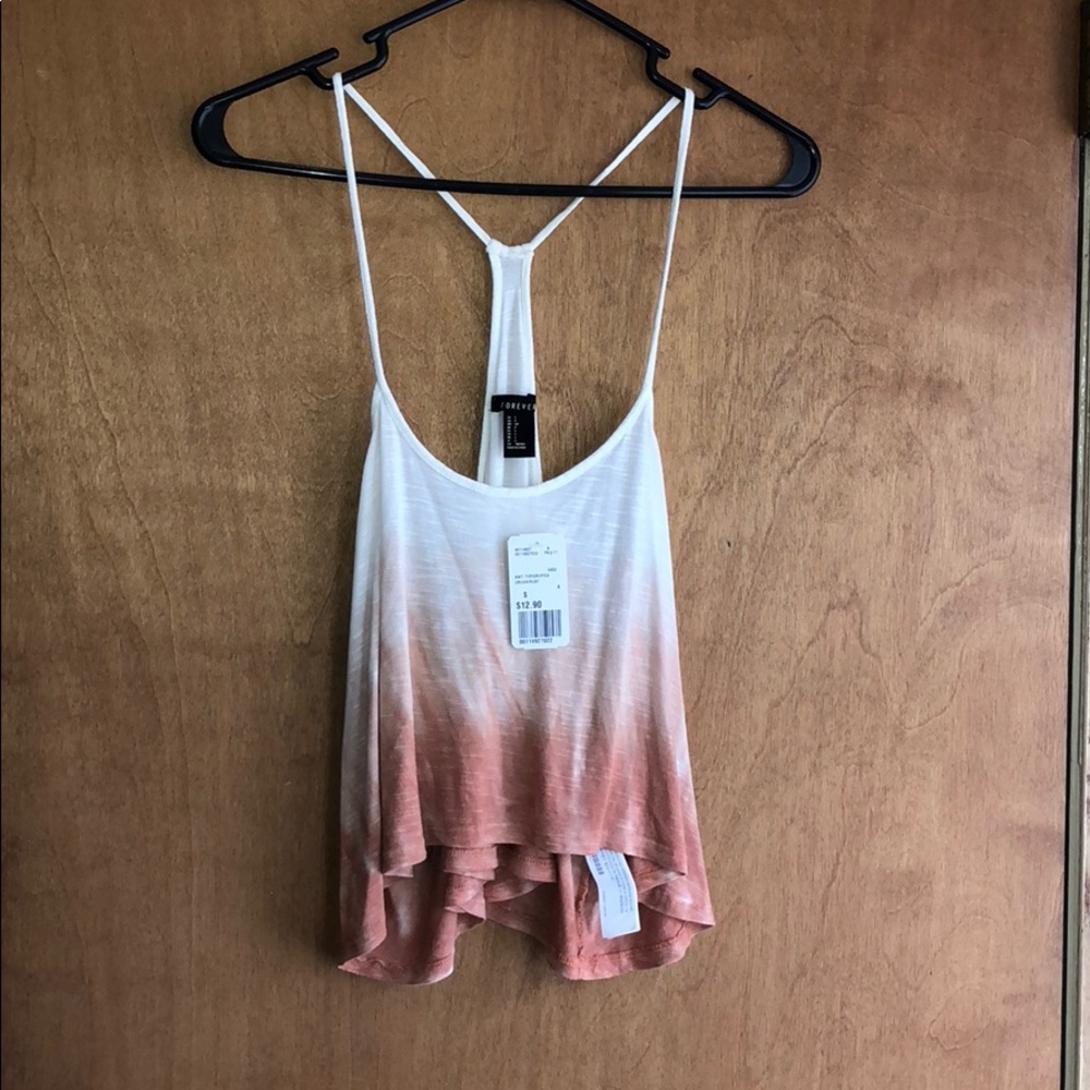 NWT forever 12 cropped ombré tank